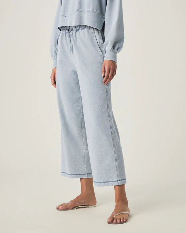 Hayden French Terry Pant I Bleached Indigo