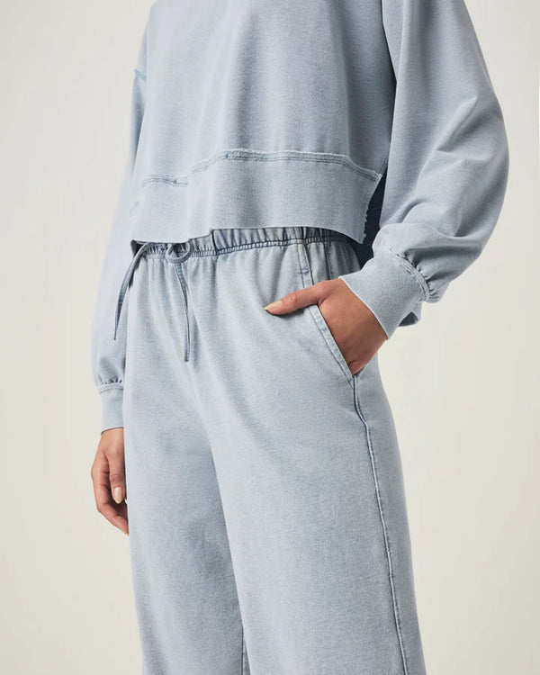 Hayden French Terry Pant I Bleached Indigo