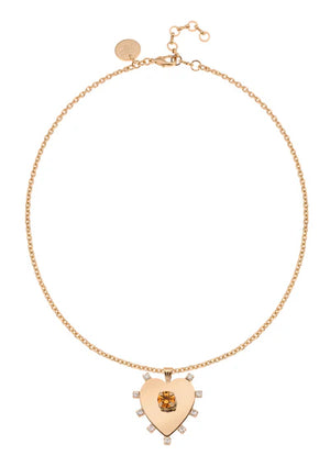 Heart - Felt Necklace I Topaz