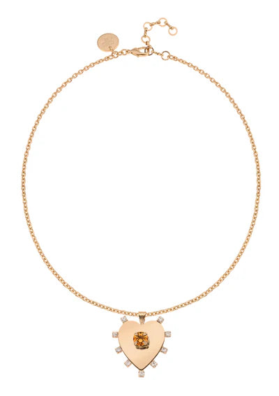 Heart - Felt Necklace I Topaz