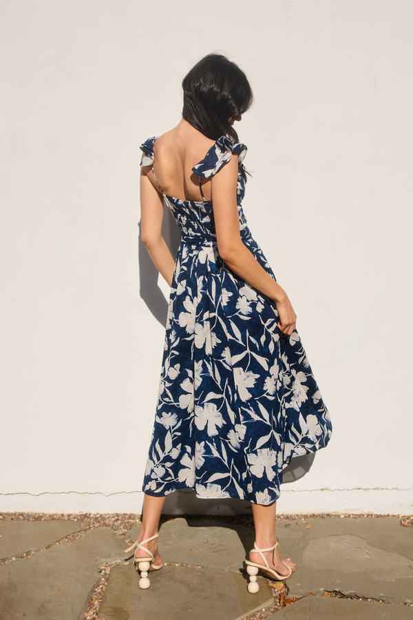 Mataya Dress I Navy Peony