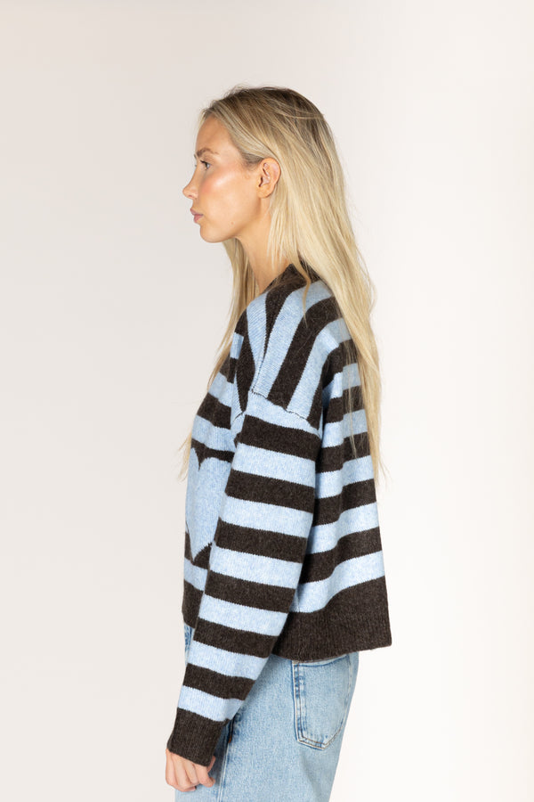 Heart Stripe Sweater