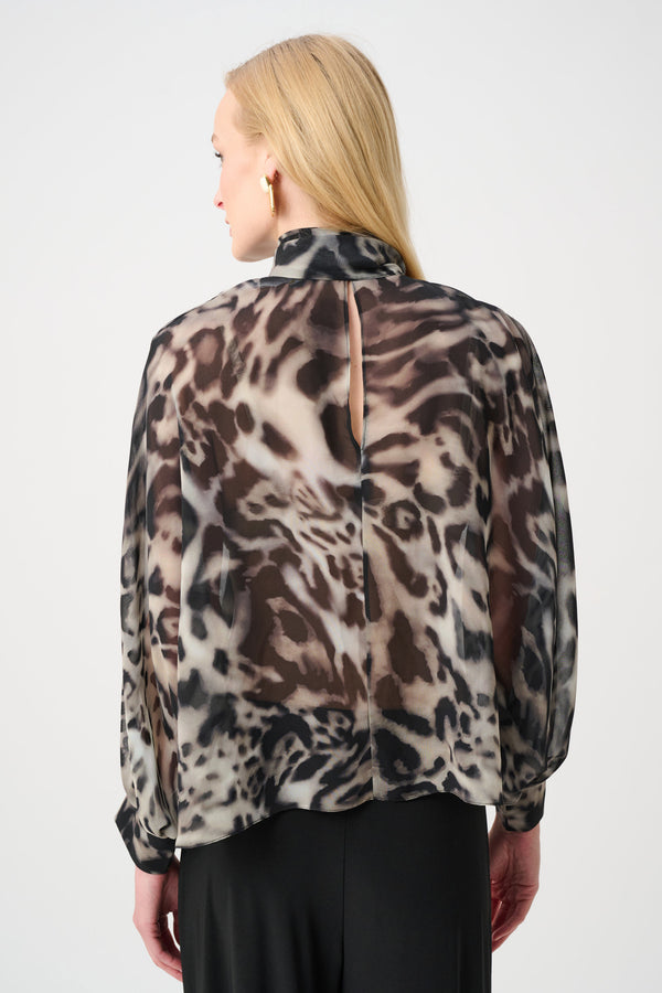 Midnight Jungle Chiffon Blouse