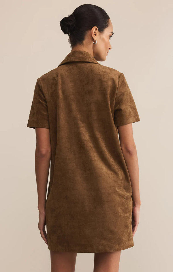 Kellie Faux Suede Mini Dress