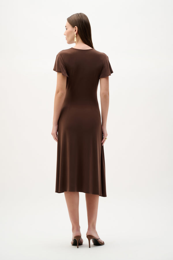 Bianca Wrap Dress I Mahogany - PRE ORDER