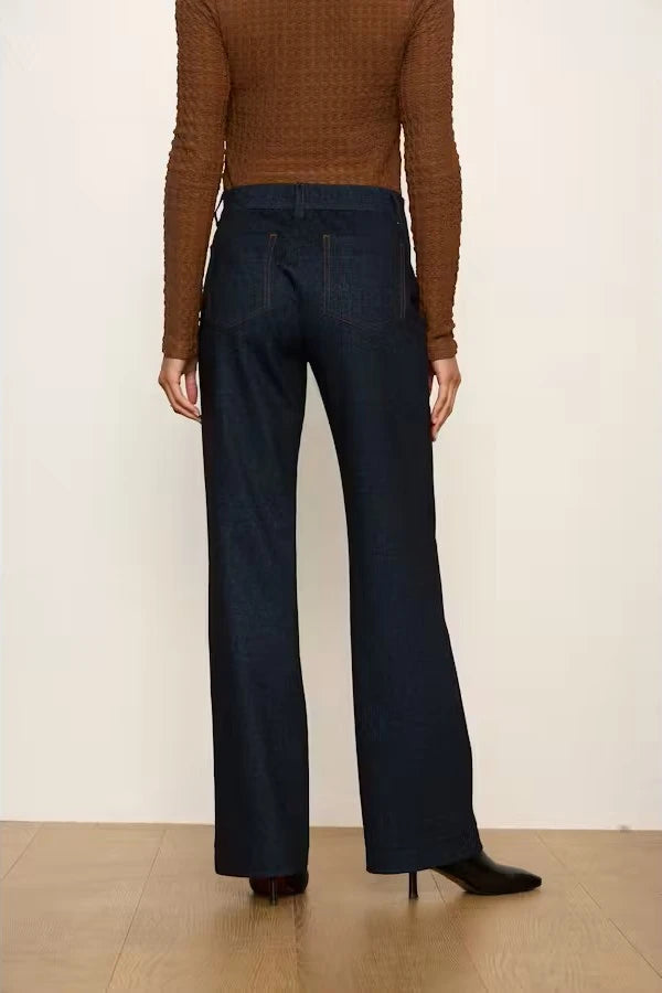 Marine Knit Denim Pant I Indigo Moon