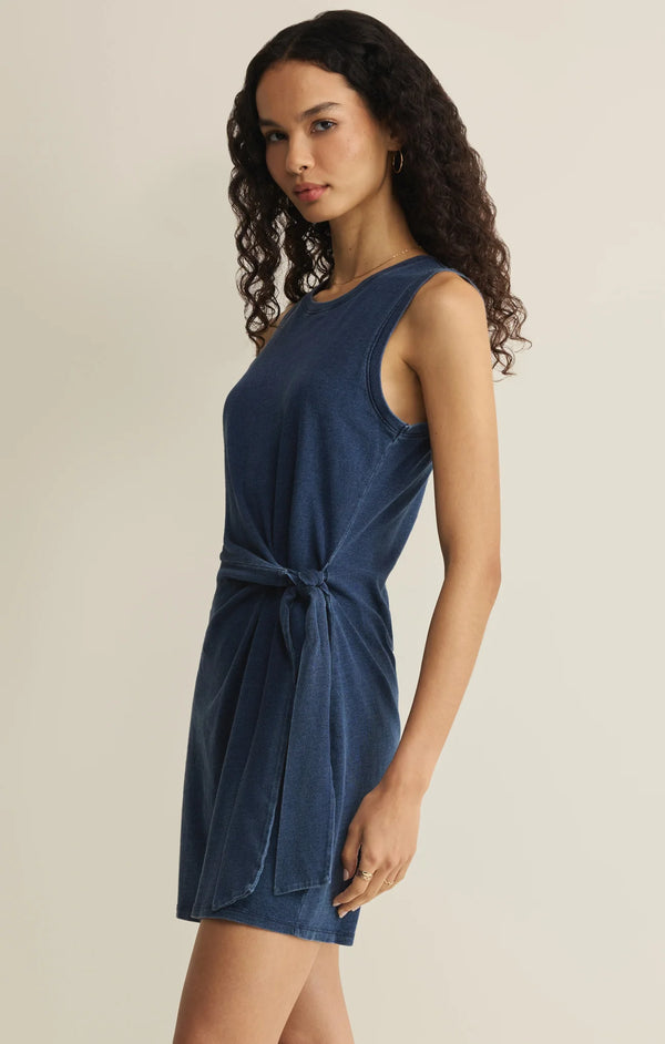 Mattie Jersey Denim Dress I Indigo