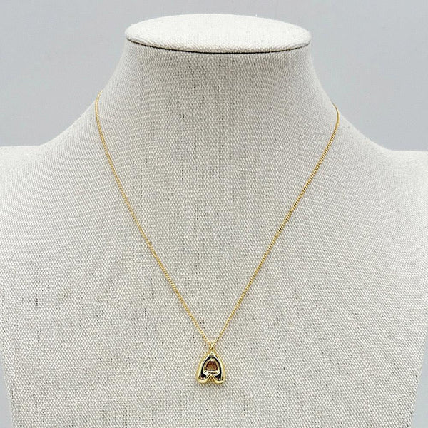 Bubble initial necklace I Gold Dipped