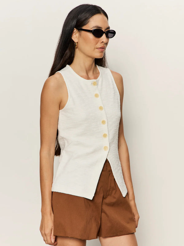 Nothing Extra Knit Vest I Chalk