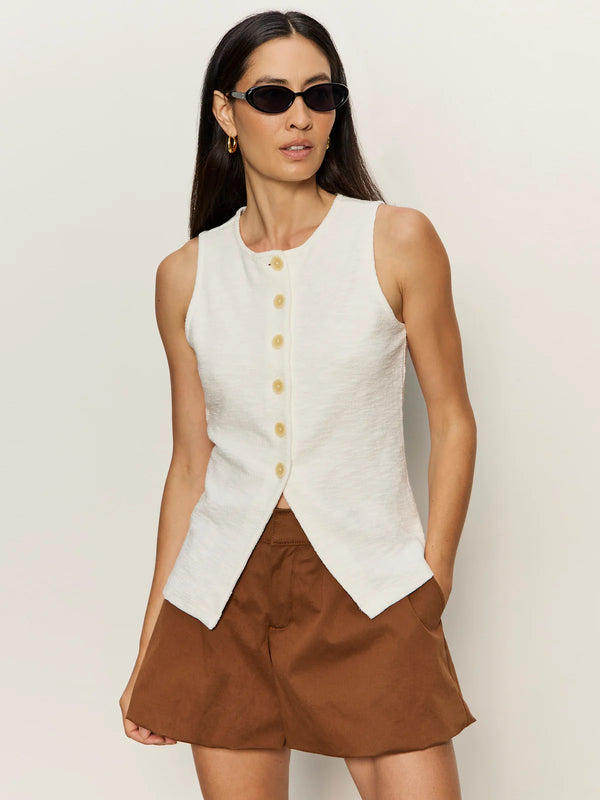 Nothing Extra Knit Vest I Chalk