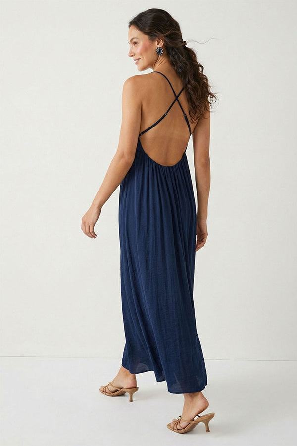 Ocean Breeze Maxi Dress I Navy