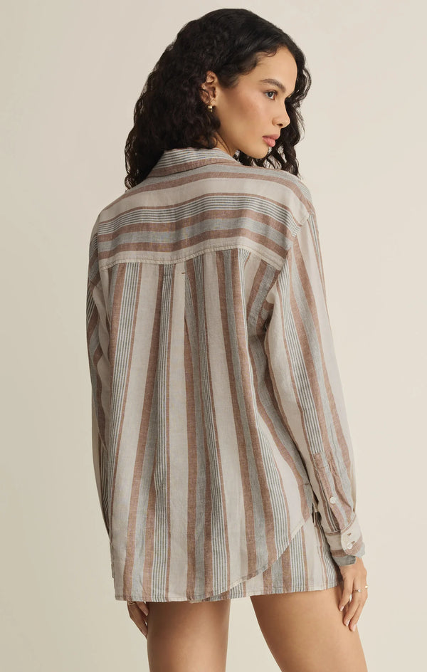 The Perfect Striped Button Up I Island Coconut
