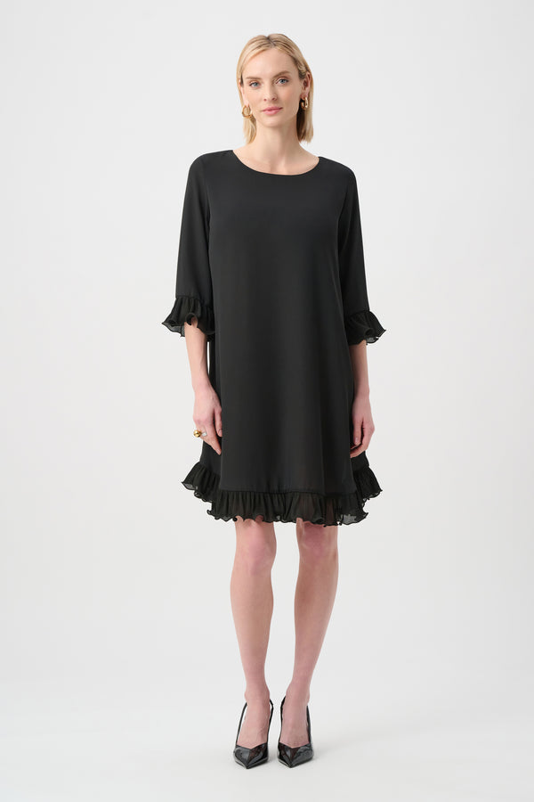 Randy Ruffle Trimmed Shift Dress