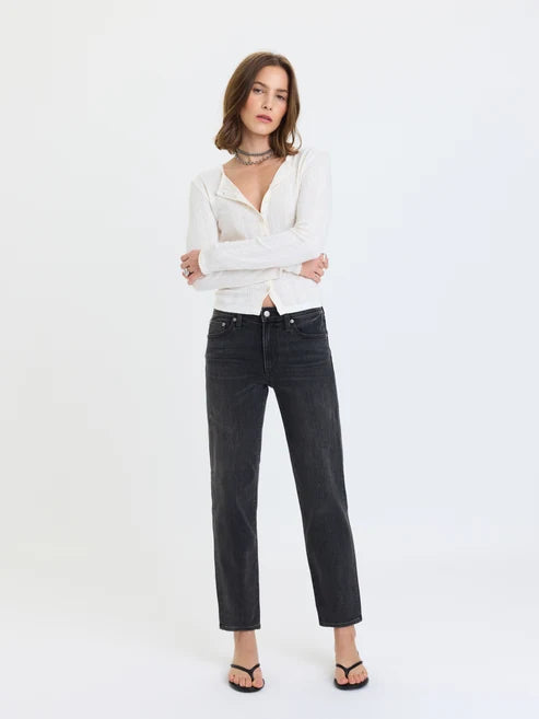 Ankle Mid Rise Slim Straight I Motion