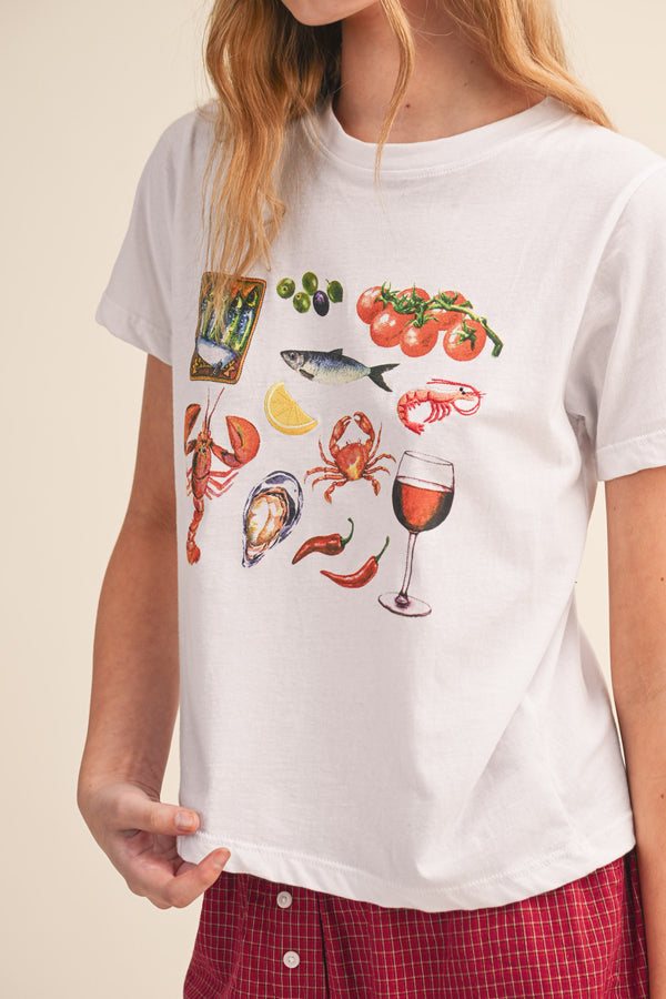 Seafood in Santorini T Shirt