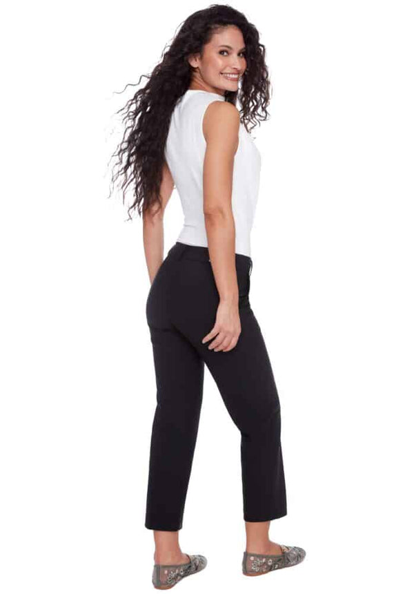 Sharon Ponte Straight Crop I Black