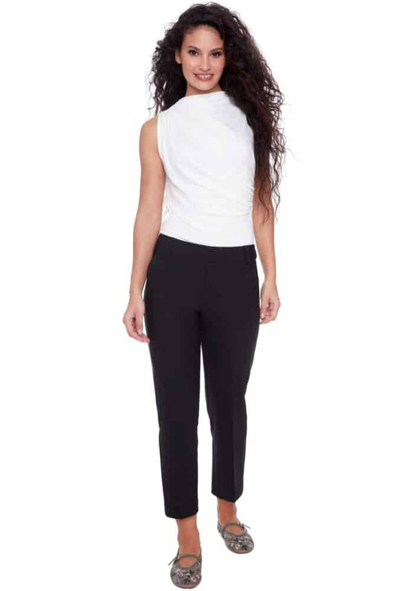 Sharon Ponte Straight Crop I Black