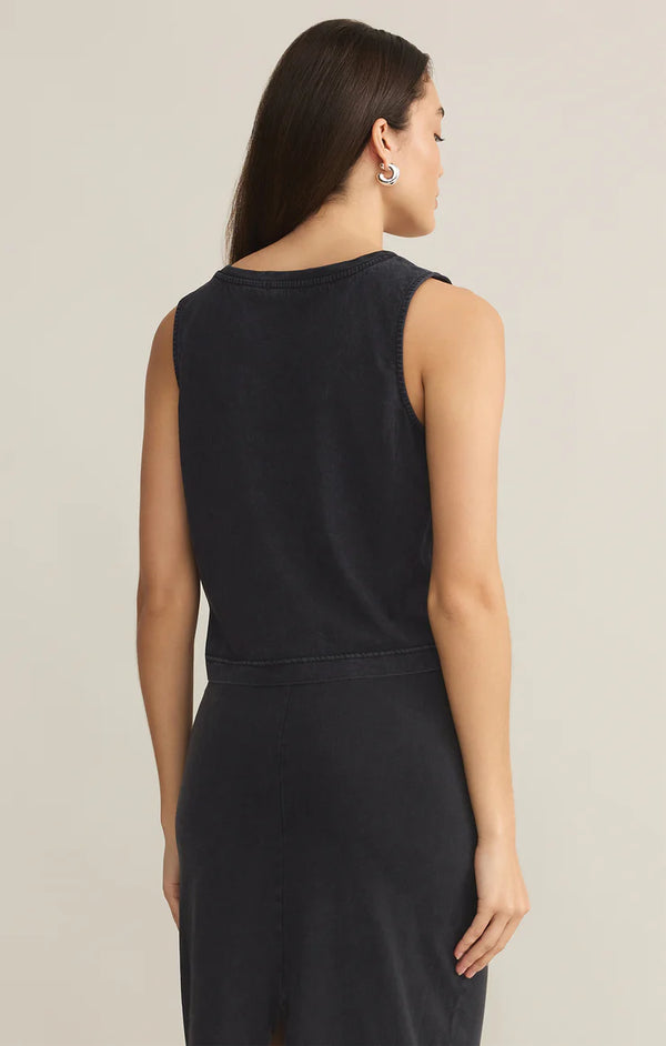 Sloane V neck top I Black