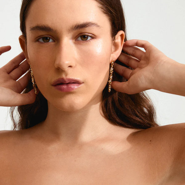 Sunset Crystal Earrings I Gold Plated