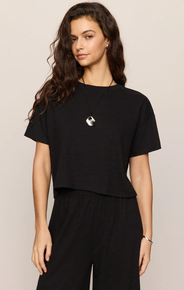 Sway Textured Tee I Black