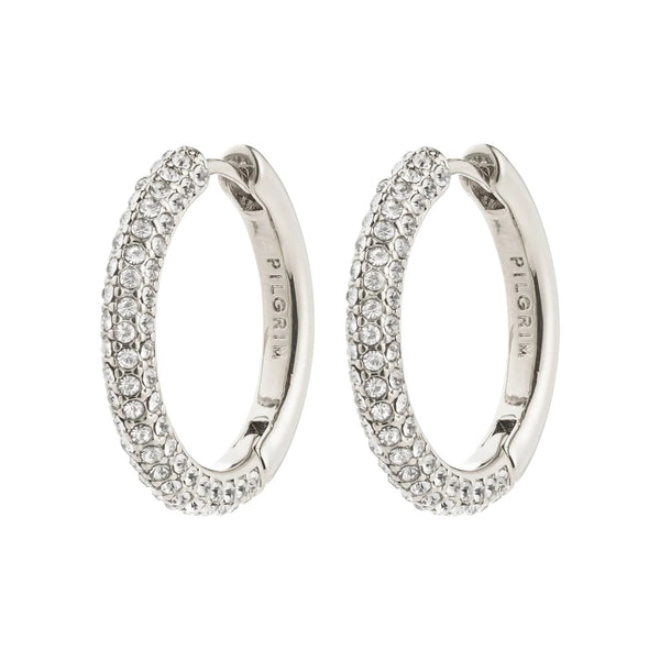 Tatum Large Hoops I Silver Plated