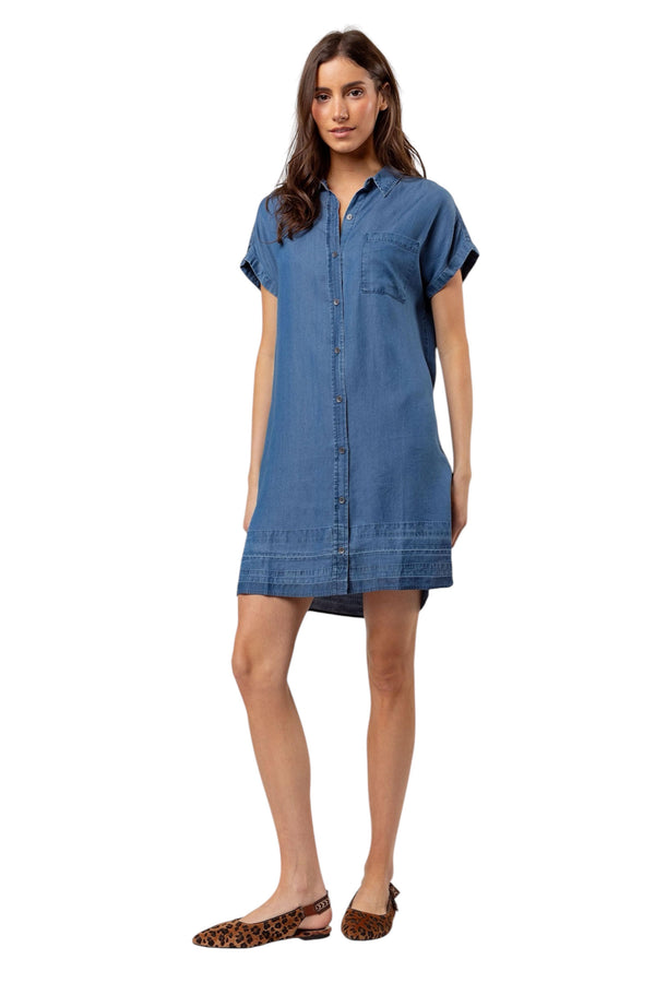 Leighton Denim Dress I Med Blue
