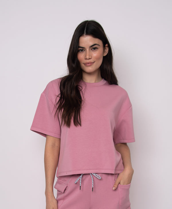 Tess Soft Knit Top I Petal Pink