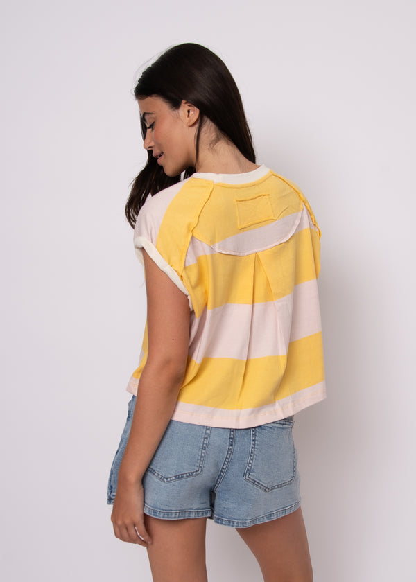 Harper Rolled Sleeved Crew Neck Tee