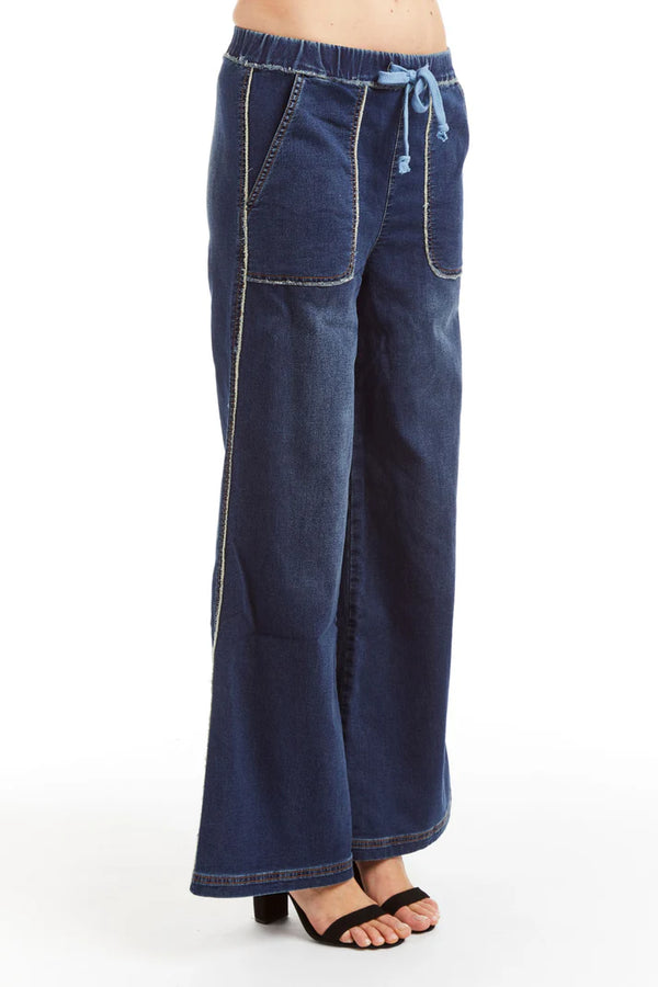 Lara Mid Rise Lounge Jeans I Dark Rinse