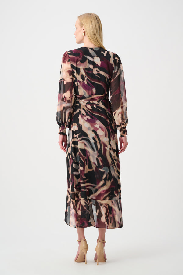 Cheryl Chiffon Long Sleeve Wrap Dress