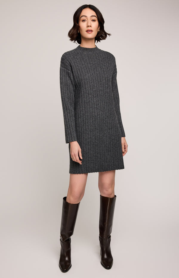 Yvette Knit Dress I Heather Charcoal