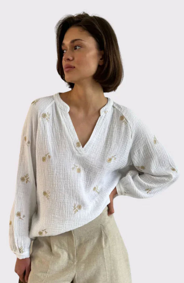 Zaina Embroidered Top