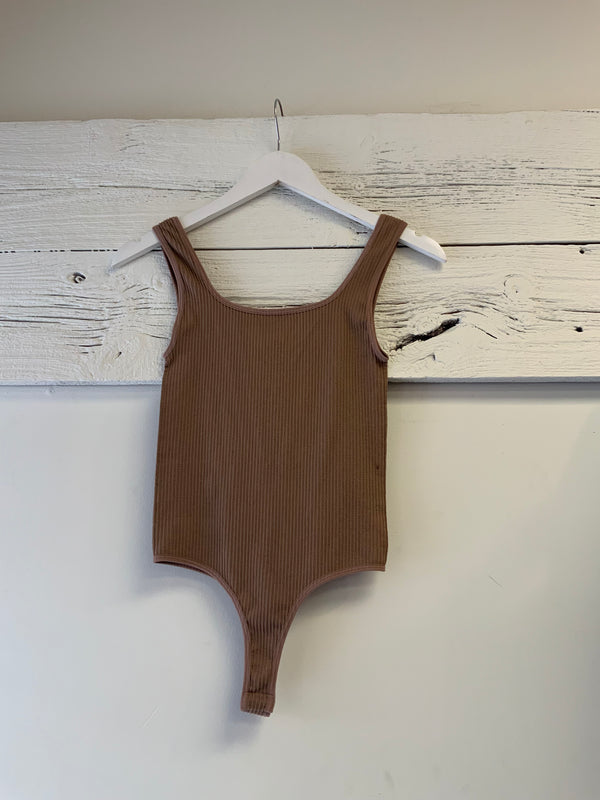 RD Ribbed Bodysuit | Taupe