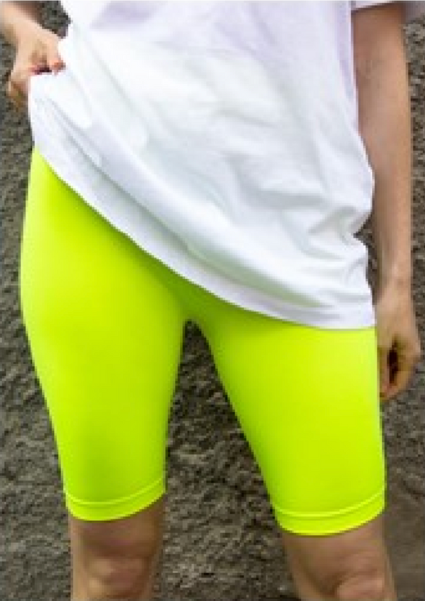 Neon yellow 2025 bike shorts