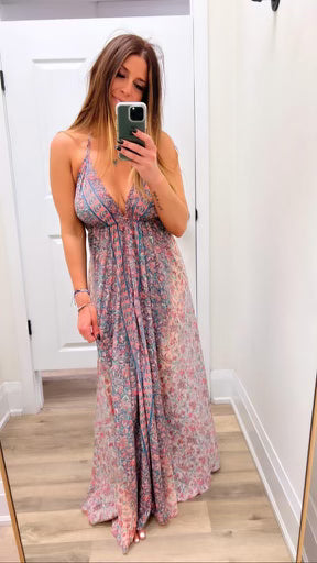 Boho halter dress best sale